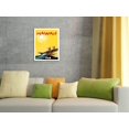 thumbnail image 4 of Hawaii - Hawaiian Outrigger Canoe (Wa’a) - Fly TIA (Trans International Airlines) - Vintage Airline Travel Poster by Roger LaManna c.1950s - Fine Art Rolled Canvas Print (Unframed) 20in x 26in, 4 of 4