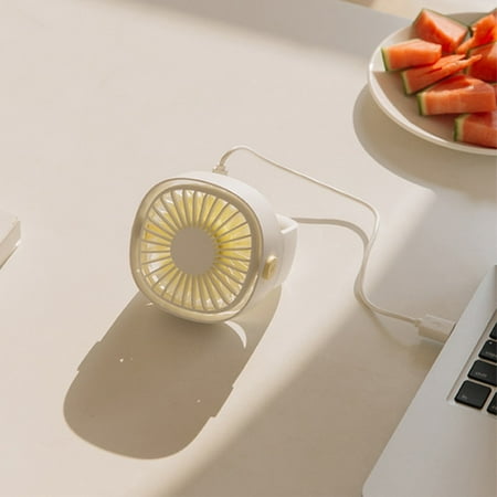 

Mini Handheld Fan Rotatable Electric Fan USB Rechargeable 3 Speed for Office Home Outdoor White