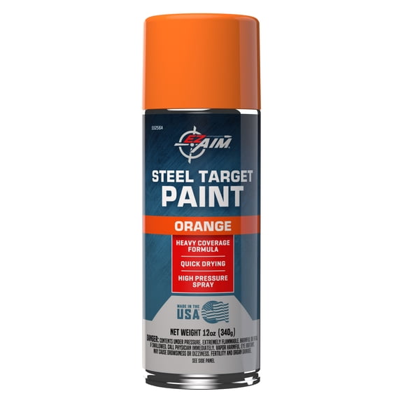 Allen Company Steel Target Spray Paint, Orange, Quick-Dry, 12 oz