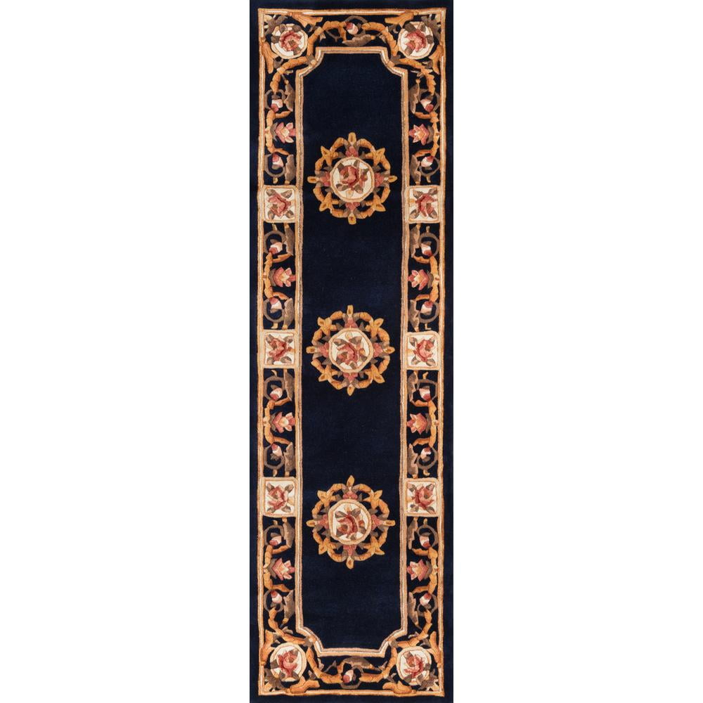 Momeni Harmony India Hand Tufted Wool Transitional Blue Area Rug 8' X 11'