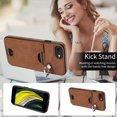 thumbnail image 2 of Wallet Phone Case for iPhone 7 / 8 / SE 2022 & 2020 with Stand, RFID Blocking PU Leather Shockproof Cover with Kickstand & Credit Card Slot Drop Protection for iPhone 7 / 8 / SE 2022 & 2020, Brown, 2 of 10