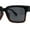 Black Wood - Black, variant on Mens Classy Moulded Thick Horn Rim Rectangle Fashion Sunglasses Black Wood