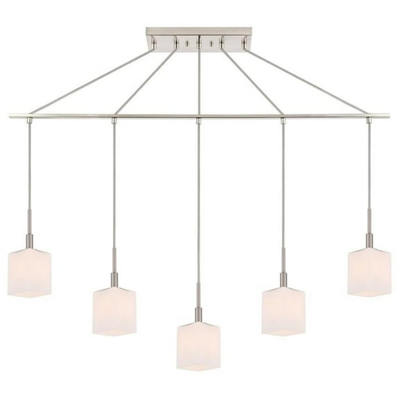Woodbridge Lighting Langston Metal Linear Pendant in Satin Nickel