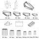 thumbnail image 1 of 225 piezas M1.2-M5 terminales de cable de acero inoxidable y juego de clips de manguitos de engarce de aluminio, manguito de bucle de engarce para aparejos de terminales de cable de acero LingWen 8390611475468, 1 of 1
