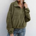 thumbnail image 2 of Moda mujer invierno cálido sólido invierno alargado felpa manga larga prendas de vestir Fridja  fksj4954, 2 of 5