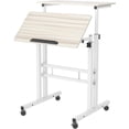 thumbnail image 1 of Sit-Stand Desk Cart Mobile Riser Standing Table Workstation Mobile Desk Height-Adjustable Sit to Stand Office Desk, 1 of 4
