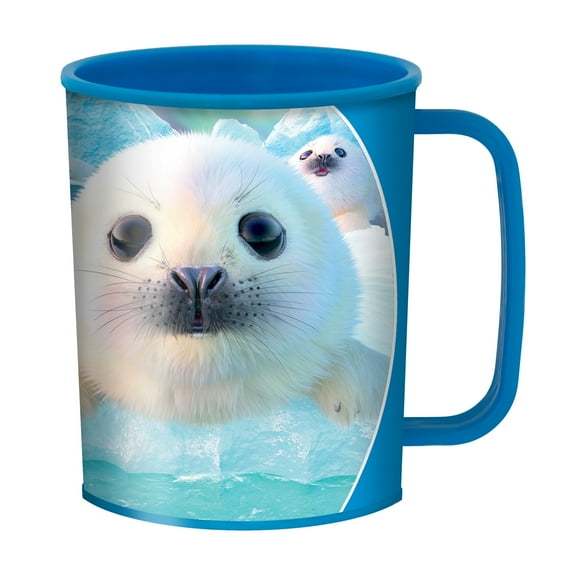 3D LiveLife Drinking Cup Seal Pups by Deluxebase – 10oz Kids Cup with 3D Art by David Penfound