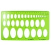 Educational Stationery Drawing Template Oval Ruler Guide Clear Green 20cm School Supplier