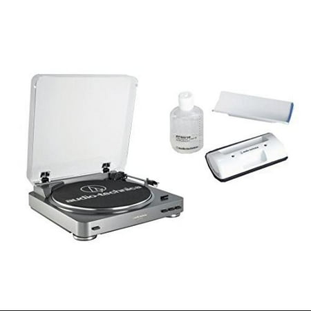 Record Turntable Usb Audio Technica AT-LP60USB Fully Automatic Belt Driven Turntable with USB Port bundled with the AT-6012 record cleaner ki ()