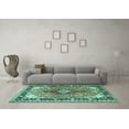 thumbnail image 3 of Ahgly Company Indoor Rectangle Persian Turquoise Blue Traditional Area Rugs, 2' x 3', 3 of 4