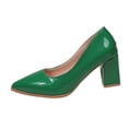 thumbnail image 2 of Heels for Women Closed Pointed Toe Chunky Pumps Shoes Women Block High Heels Slip On Dress Office Wedding Shoes Casual Solid Color Shoes, 2 of 9