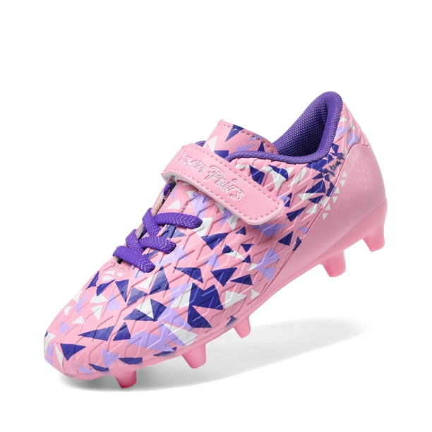 Tacos de Fútbol Dream Pairs Talla 6 para Niños Rosas y Morados
