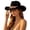 Black, variant on Women's Western Cowboy Hat with Wide Brim Felt Jazz Cap Ethnic Tassel Band for Autumn Winter Parties