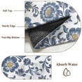 thumbnail image 6 of Blue Flowers Area Rugs 2.7'x5', Washable Small Throw Rugs for Kitchen Bedroom, Farmhouse Botanical Floral Patterned Indoor Outdoor Rug Non-Slip Low Pile Carpet Runner Reversible Floor Mats, 6 of 8
