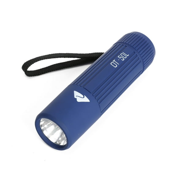 Ozark Trail Single Mini Handheld LED Flashlight, 50 Lumens, 3 AAA Batteries, Blue