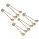thumbnail image 5 of Luxshiny 10Ud Cucharas De Acero Inoxidable Con Para Uso En Lecherías Y Bares, 5 of 7