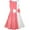 Coral Red, variant on Sunny Fashion Girls Dress Color Block Contrast Bow Tie Coral White Party Size 7