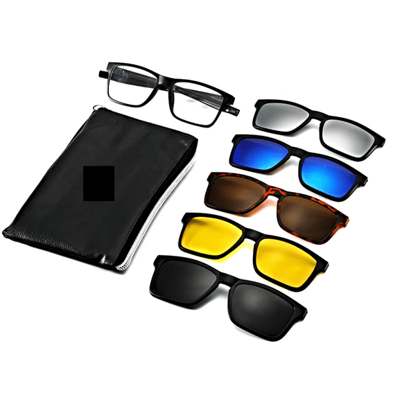 Lentes Con Clips Magnéticos Intercambiables  Deportivos Armazón para Graduar y Lentes de Sol Polarizado Modelo Deportivo 2507A Rojo URBAN BOUTIQUE  2507A Deportivo