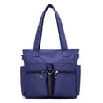 thumbnail image 1 of Bolso casual para mujer, bolso de hombro, bolso de gran capacidad, bolso de nailon suave, azul viejo, 1 of 5