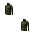 thumbnail image 3 of Camisa térmica de algodón Minnieouse con cuello alto para hombre manga larga ajustada y cómoda S M L color Negro Gris oscuro Verde oscuro, 3 of 6