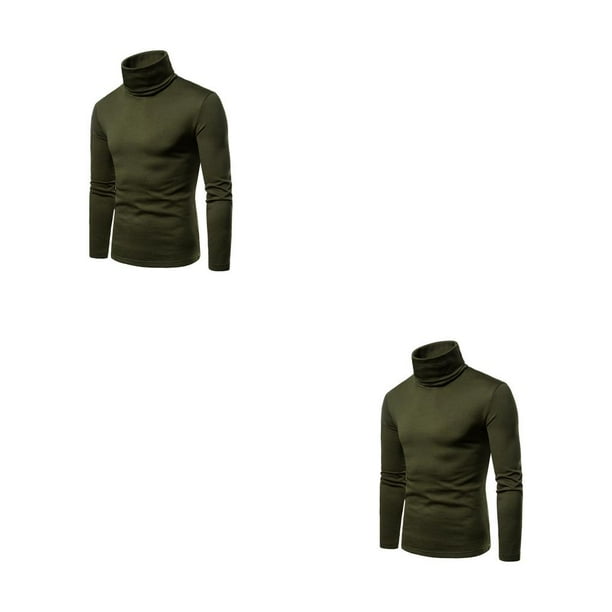 Qarigey Camisa térmica para hombre Jersey de cuello alto Ropa interior de invierno para el hogar Type2 NO2