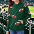 thumbnail image 2 of CPNG Girls Hoodie Long Sleeve Hooded Sweatshirt with Football Print Fashionable Loose Casual Cozy Pullover Hoodie Tops, 2 of 6