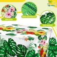 thumbnail image 5 of Tropical Hawaiian Tableclothes Luau Party Decor Plastic Disposable Palm Leaves Table Covers for Summer Beach Cocktail Aloha Safari Jungle Party Supplies 54" x 108" 3PCS Design 5, 5 of 8