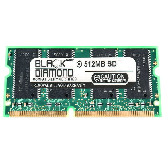 512MB Memory RAM for Compaq Presario Laptop 2720US 144pin PC133 133MHz SDRAM SO-DIMM Black Diamond Memory Module Upgrade