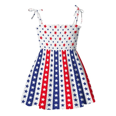 

Rovga Dresses For Girls Toddler 4Th-Of-July Day Independence Girls Clothes Baby Kids Beach Dresses Girls Dress Skirt Fashion Clothing