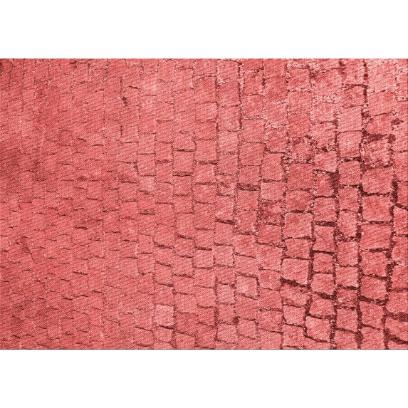Ahgly Company Machine Washable Indoor Rectangle Transitional Red Area Rugs, 6' x 9'
