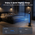 thumbnail image 4 of Tower Fan For Home with Remote, 31" Bladeless Floor Fans for Home, 4 Modes & 4 Speeds, 12H Timer, LED Display, Wide Oscillating Wide Cooling for Bedroom, Office, 4 of 9