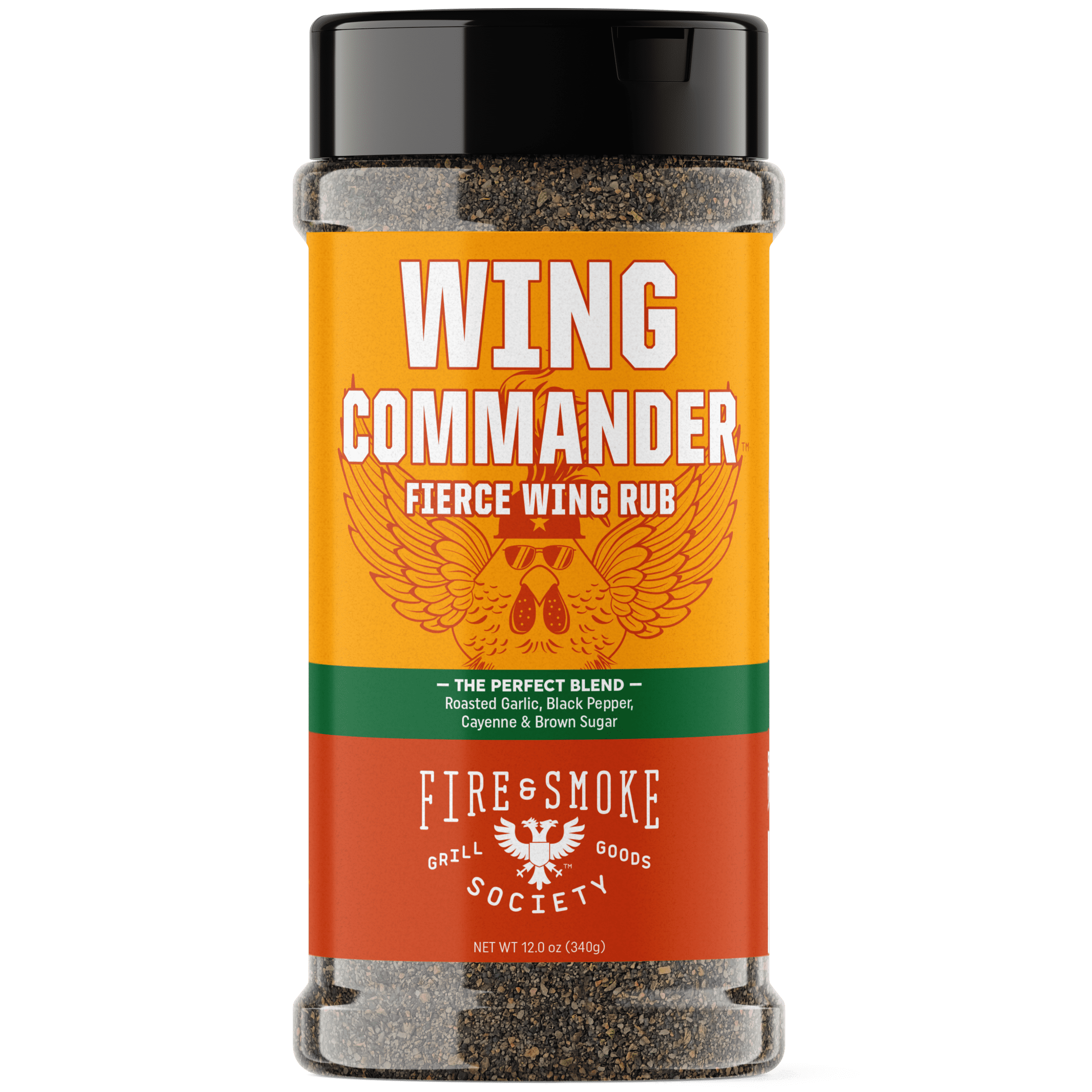 Fire & Smoke Society Wing Commander, Chicken Wing Seasoning, 12 ounce
