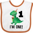 thumbnail image 3 of Inktastic 1st Birthday Dinosaur 1 Year Old Boy Boys Baby Bib, 3 of 4