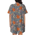 thumbnail image 3 of Lsque Floral Squirrel Women's Short-Sleeved Pajama Set - 2 Piece Soft and Lightweight Sleepwear Set-4X-Large, 3 of 9