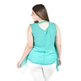 thumbnail image 3 of Blusa sin manga estilo chaleco Roman Fashion / Tallas Extras, 4053 (Menta) verde claro 38, 3 of 5