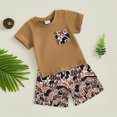 thumbnail image 4 of BemeyourBBs Toddler Baby Boys Camouflage Outfit Infant Baby Boys Summer Clothes Short Sleeve Crew Neck T-shirt with Elastic Waist Camo Shorts Set, 4 of 6