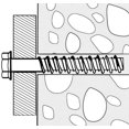thumbnail image 4 of Set Of 10 Concrete Screws With Hexagonal Head With Base/collar 6x75 Mm - Direct Fixing Without Dowel - For 7.5 Mm Hex Key - In Steel - For Renovation, 4 of 5