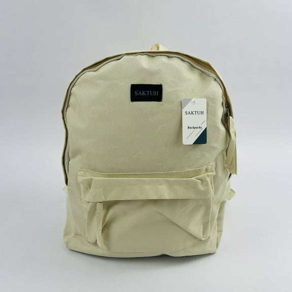 SAKTUH Lightweight Mini Backpacks for Women and Men, Multi-functional Backpack, Beige