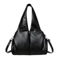 thumbnail image 1 of Bolso de hombro de piel sintética, moderno, tipo sobre, para mujer Negro, 1 of 9
