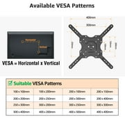 HOMOUNT Ceiling TV Mount for 26-65 TVs, Full Motion 8 Height Adjustable TV Wall Mount Bracket, Swivel and Tilt, Max VESA 400x400mm, Holds up to 99 lbs
