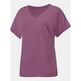 thumbnail image 2 of Womens T Shirts Short Sleeve V Neck Casual Summer Tops Tshirts with Pocket, 2 of 5