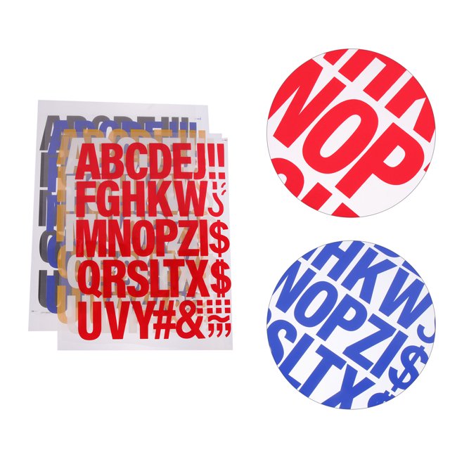 WHAMVOX 5Pcs Heat Transfer Letters Patches in Assorted Colors for Clothing Embroidery and Clothes Repair