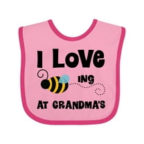Inktastic Grandkids Visit Grandma Honey Bee Boys or Girls Baby Bib