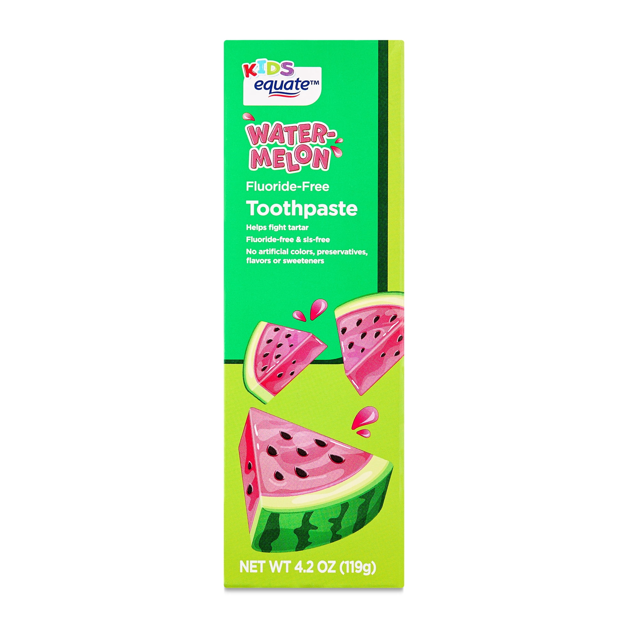 Equate Kid's Fluoride Free Watermelon Toothpaste 4.2OZ