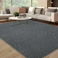 thumbnail image 6 of 9*12ft Area Rug, Minimalist Rugs for Living Room, Waves Textured Plush Rugs for Bedroom, Thick Fluffy Throw Accent Rug, Indoor Non-Slip Ultra Soft Floor Carpet, Farmhouse Throw Front Door Mat, 6 of 7