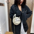 thumbnail image 3 of Honeeladyy Sales Personalized Round Ball Female Bag Chain Basketball Bag All-match Satchel Small Bag, 3 of 7