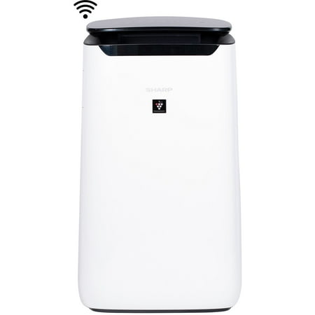 Sharp - Smart Air Purifier with Plasmacluster Ion Technology Recommended for Extra-Large Rooms. True HEPA Filter - White