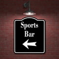 thumbnail image 2 of Sports Bar Left Arrow BLACK Aluminum Composite Sign, 8.5"x10", 2 of 9