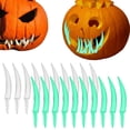 thumbnail image 4 of Plastic Pumpkin Teeth Set – 10 Pack of Scary Jack-O'-Lantern Teeth for Halloween DIY Crafts, Party Decor, and Pranks, 4 of 6