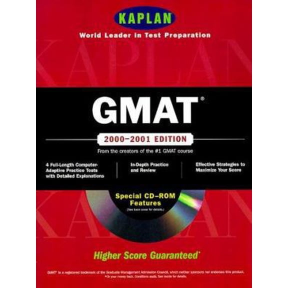 Pre-Owned KAPLAN GMAT 2000-2001 WITH CD-ROM (Paperback) 0684870088 9780684870083